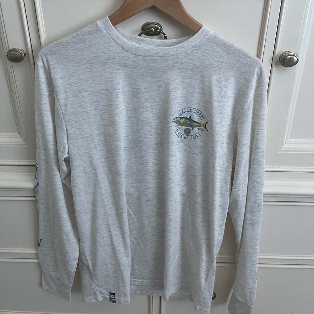 salty crew grey long sleeve tshirt